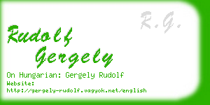 rudolf gergely business card